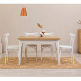 Masă extensibilă cu scaune Oliver Açl.alb Karina, Alb, Diverse configurații, 120x75x77 cm - 5 bucăți | SKU: 869VEL8158 | Masă extensibilă cu scaune Oliver Açl.alb Karina, Alb, 120x75x77 cm, varianta 5 bucăți, produs pentru amenajarea locuinței, disponibil online în România la CasaMob