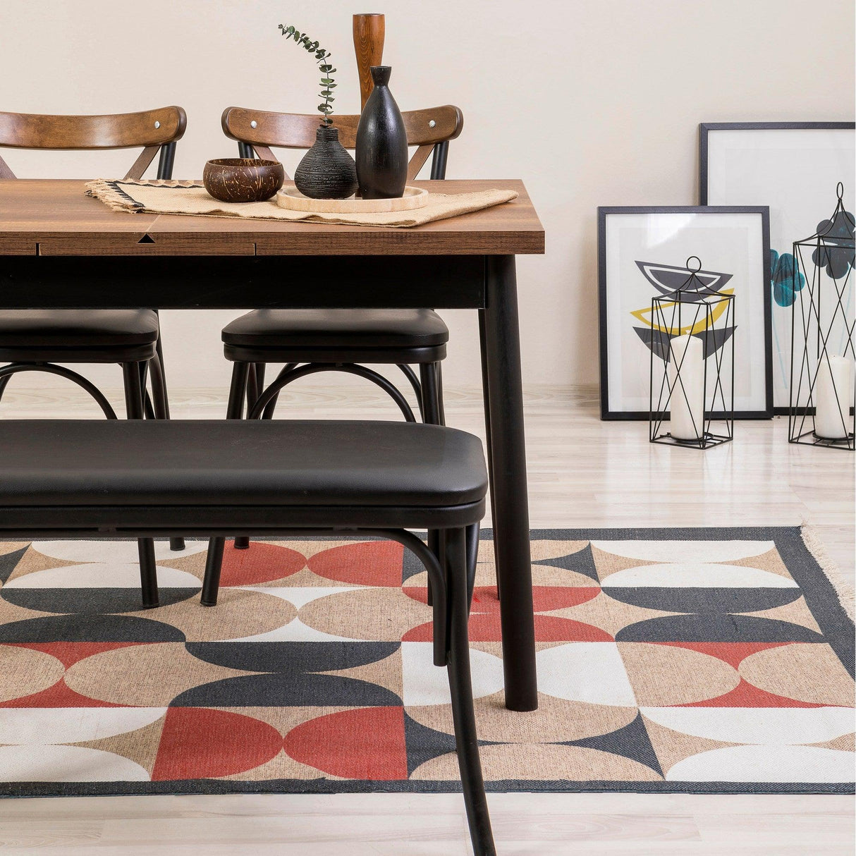 Masă extensibilă cu scaune Oliver Açl.Barok, Negru, Diverse configurații, 120x75x77 cm - 4 bucăți | SKU: 869VEL8161 | Masă extensibilă cu scaune Oliver Açl.Barok, Negru, 120x75x77 cm, varianta 4 bucăți, produs pentru amenajarea locuinței, disponibil online în România la CasaMob