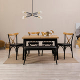 Masă extensibilă cu scaune Oliver Açl.Karina, Diverse culori, Diverse configurații, 120x75x77 cm - Negru - 6 bucăți | SKU: 869VEL8167 | Masă extensibilă cu scaune Oliver Açl.Karina, 120x75x77 cm, varianta Negru - 6 bucăți, produs pentru amenajarea locuinței, disponibil online în România la CasaMob