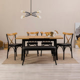 Masă extensibilă cu scaune Oliver Açl.Karina, Diverse culori, Diverse configurații, 120x75x77 cm - Negru - 6 bucăți | SKU: 869VEL8167 | Masă extensibilă cu scaune Oliver Açl.Karina, 120x75x77 cm, varianta Negru - 6 bucăți, produs pentru amenajarea locuinței, disponibil online în România la CasaMob