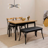 Masă extensibilă cu scaune Oliver Açl.Karina, Diverse culori, Diverse configurații, 120x75x77 cm - Negru - 4 bucăți | SKU: 869VEL8169 | Masă extensibilă cu scaune Oliver Açl.Karina, 120x75x77 cm, varianta Negru - 4 bucăți, produs pentru amenajarea locuinței, disponibil online în România la CasaMob