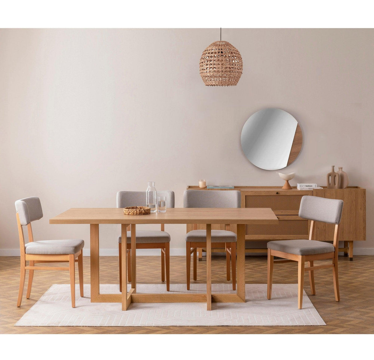Masă cu scaune Madison Set, Stejar, Diverse configurații, Diverse dimensiuni - 47x45x86 cm - 5 bucăți | SKU: 869VEL8175 | Masă cu scaune Madison Set, Stejar, varianta 47x45x86 cm - 5 bucăți, produs pentru amenajarea locuinței, disponibil online în România la CasaMob