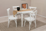 Masă extensibilă cu scaune Oliver, Diverse culori, Diverse configurații, 100x100x75 cm - Alb - 5 bucăți | SKU: 869VEL8704 | Masă extensibilă cu scaune Oliver, 100x100x75 cm, varianta Alb - 5 bucăți, produs pentru amenajarea locuinței, disponibil online în România la CasaMob