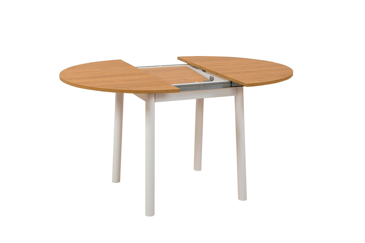 Masă extensibilă cu scaune Oliver, Diverse culori, Diverse configurații, 100x100x75 cm - Stejar - Alb - 5 bucăți | SKU: 869VEL8705 | Masă extensibilă cu scaune Oliver, 100x100x75 cm, varianta Stejar - Alb - 5 bucăți, produs pentru amenajarea locuinței, disponibil online în România la CasaMob