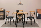 Masă extensibilă cu scaune Oliver, Diverse culori, Diverse configurații, 100x100x75 cm - Stejar - Negru - 5 bucăți | SKU: 869VEL8706 | Masă extensibilă cu scaune Oliver, 100x100x75 cm, varianta Stejar - Negru - 5 bucăți, produs pentru amenajarea locuinței, disponibil online în România la CasaMob