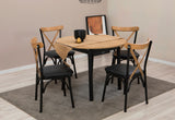 Masă extensibilă cu scaune Oliver, Diverse culori, Diverse configurații, 100x100x75 cm - Stejar - Negru - 5 bucăți | SKU: 869VEL8706 | Masă extensibilă cu scaune Oliver, 100x100x75 cm, varianta Stejar - Negru - 5 bucăți, produs pentru amenajarea locuinței, disponibil online în România la CasaMob