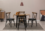 Masă extensibilă cu scaune Oliver, Diverse culori, Diverse configurații, 100x100x75 cm - Negru - Nuc - 5 bucăți | SKU: 869VEL8708 | Masă extensibilă cu scaune Oliver, 100x100x75 cm, varianta Negru - Nuc - 5 bucăți, produs pentru amenajarea locuinței, disponibil online în România la CasaMob