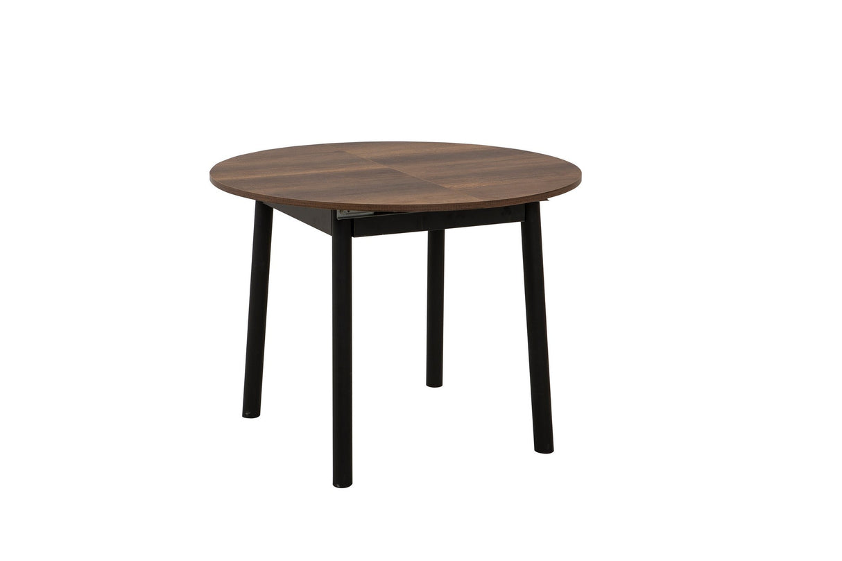 Masă extensibilă cu scaune Oliver, Diverse culori, Diverse configurații, 100x100x75 cm - Negru - Nuc - 3 bucăți | SKU: 869VEL8730 | Masă extensibilă cu scaune Oliver, 100x100x75 cm, varianta Negru - Nuc - 3 bucăți, produs pentru amenajarea locuinței, disponibil online în România la CasaMob