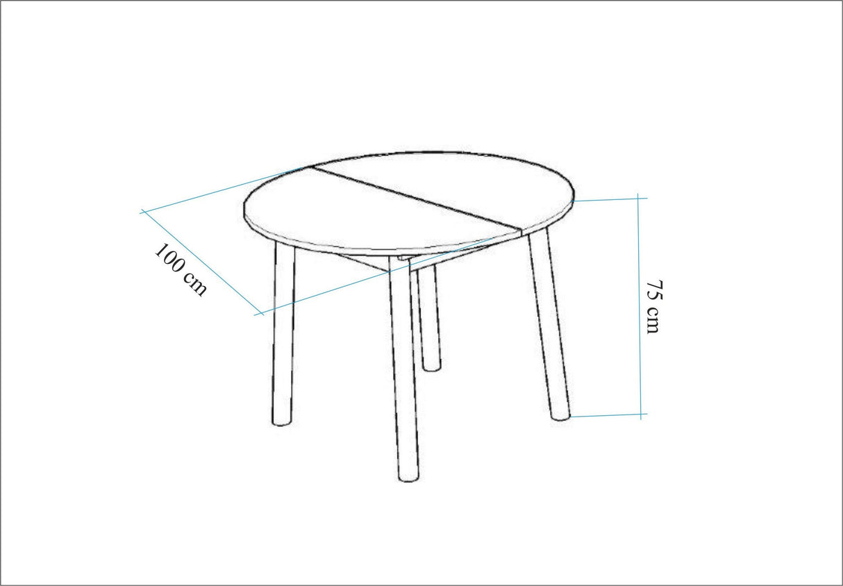 Masă dining extensibilă Oliver, Diverse culori, 100x100x75 cm - Alb | SKU: 869VEL8748 | Masă dining extensibilă Oliver, 100x100x75 cm, varianta Alb, produs pentru amenajarea locuinței, disponibil online în România la CasaMob
