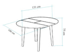 Masă dining extensibilă Oliver, Diverse culori, 100x100x75 cm - Stejar - Alb | SKU: 869VEL8751 | Masă dining extensibilă Oliver, 100x100x75 cm, varianta Stejar - Alb, produs pentru amenajarea locuinței, disponibil online în România la CasaMob