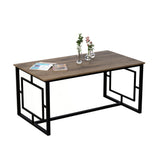 Masă dining Alin, Nuc - Negru, 160x90x76 cm