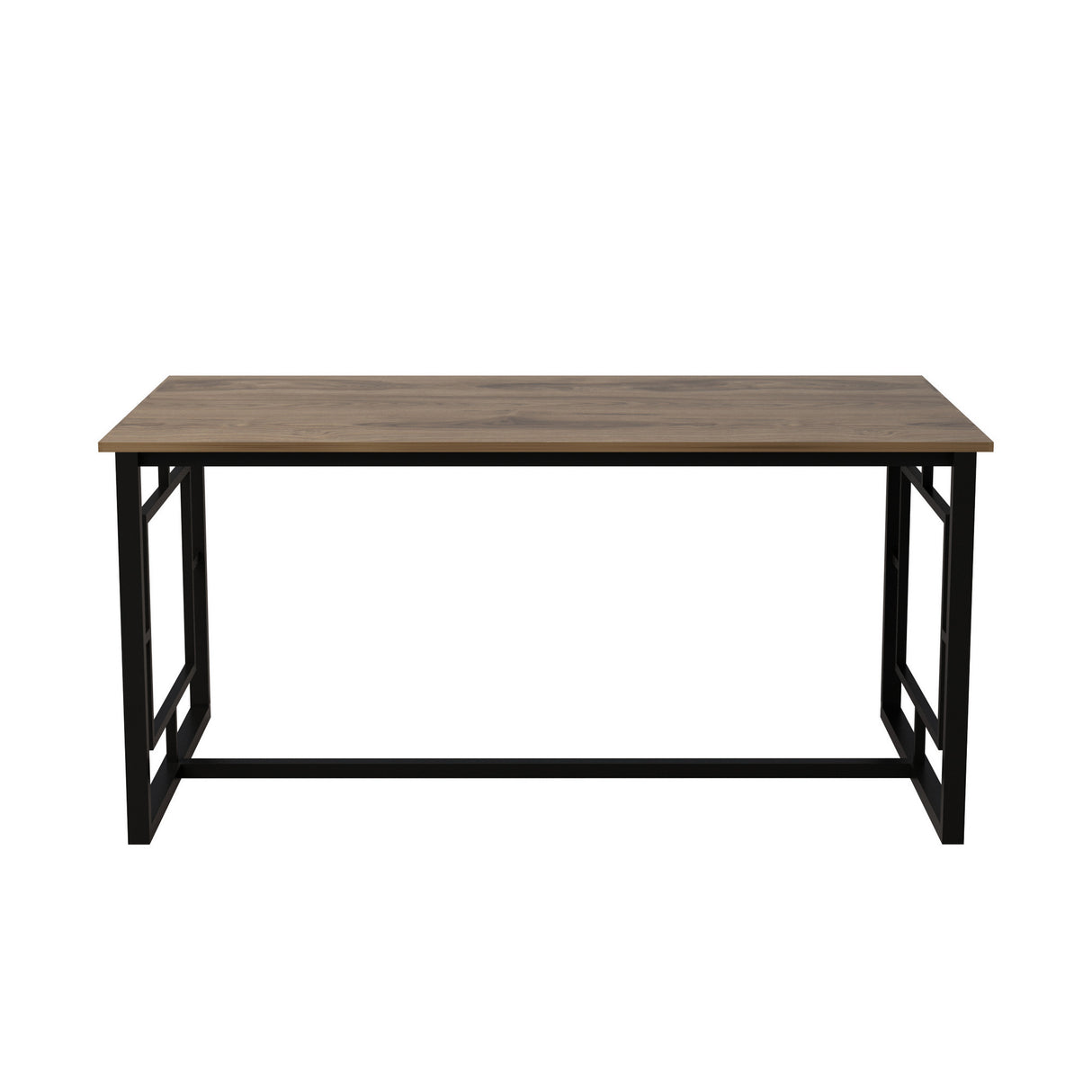 Masă dining Alin, Nuc - Negru, 160x90x76 cm