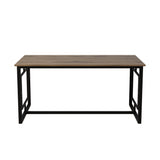 Masă dining Alin, Nuc - Negru, 160x90x76 cm