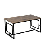 Masă dining Alin, Nuc - Negru, 160x90x76 cm