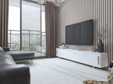 Comodă TV Nehi, Alb, 180x30x40 cm