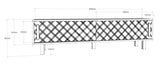 Comodă TV Rob - Ud, White, Anthracite, Stejar - Alb - Antracit, 180x35x48 cm