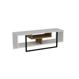 Comodă TV Asal (120) - White, Ud, Black, Alb - Negru - Stejar, 119x35x40 cm