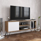 Comodă TV Mistico (140), Nuc - Negru - Alb, 140x36x59 cm