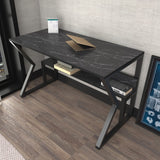 Birou Wake, Marble - Negru, 120x60x73 cm