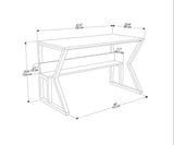 Birou Wake, Alb - Auriu, 120x60x73 cm