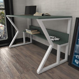 Birou Wake, Verde - Alb, 120x60x73 cm