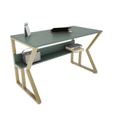 Birou Wake, Verde - Auriu, 120x60x73 cm