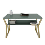 Birou Wake, Verde - Auriu, 120x60x73 cm