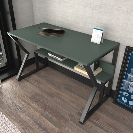 Birou Wake, Verde - Negru, 120x60x73 cm
