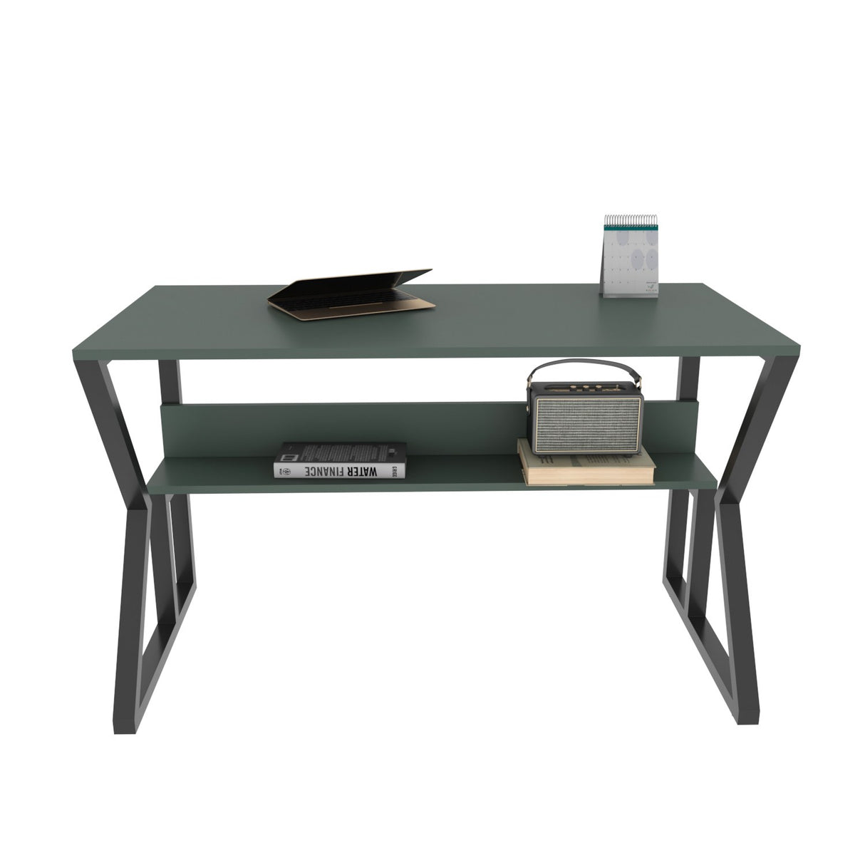 Birou Wake, Verde - Negru, 120x60x73 cm
