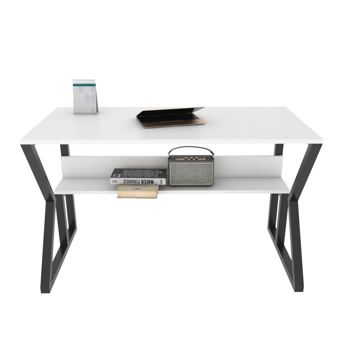 Birou Wake, Negru - Alb, 120x60x73 cm