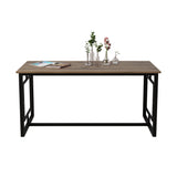 Masă dining Alin, Nuc - Negru, 160x90x76 cm