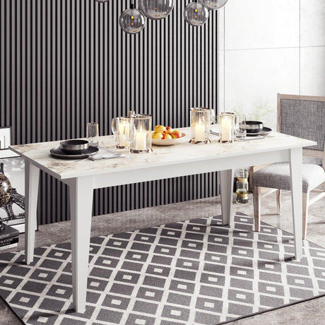Masă dining Polka, Diverse culori, 180x90x77 cm