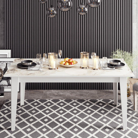 Masă dining Polka, Diverse culori, 180x90x77 cm