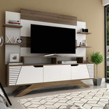 Comodă TV Deparo, Nuc - Alb, 180x30x149 cm