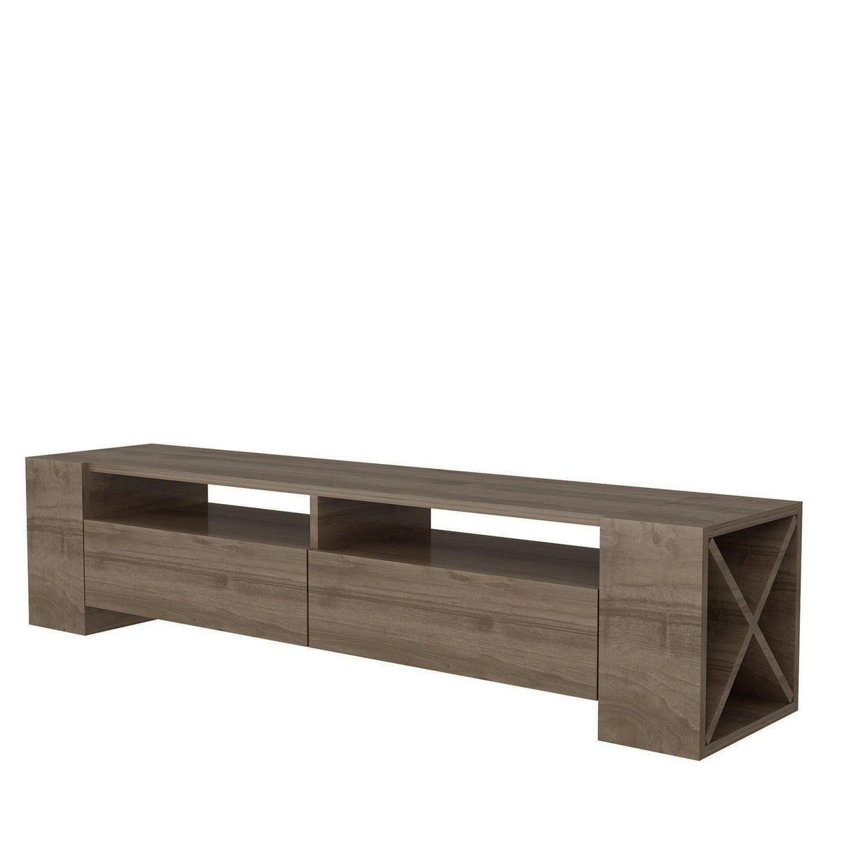 Comodă TV Sosruko, Diverse culori, 155x35x35 cm - Nuc | SKU: 875ZNA3033 | Comodă TV Sosruko, 155x35x35 cm, varianta Nuc, produs pentru amenajarea locuinței, disponibil online în România la CasaMob