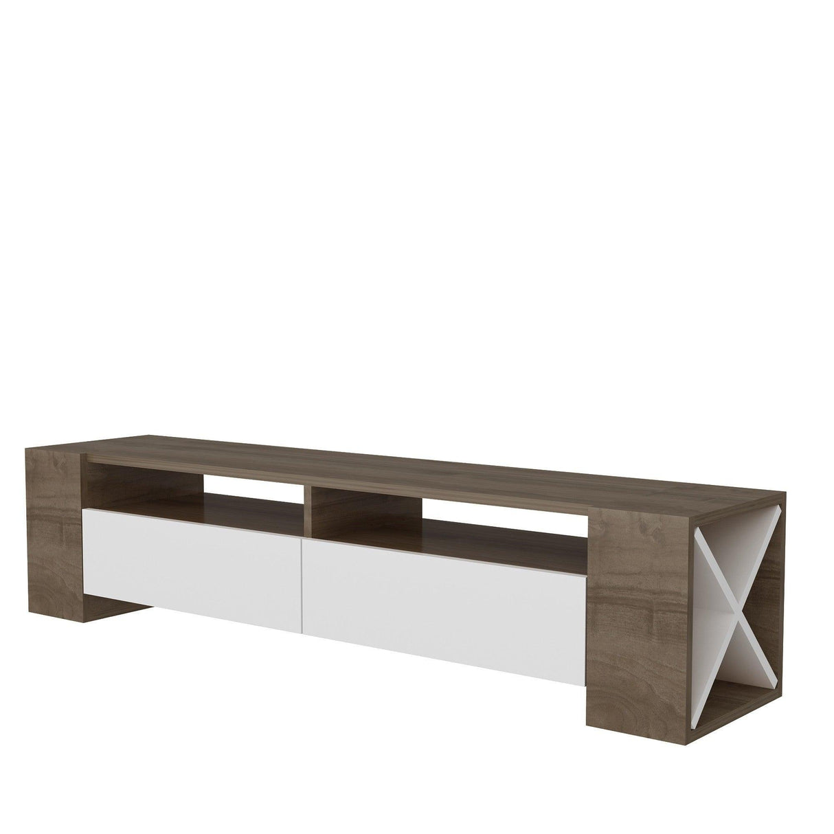 Comodă TV Sosruko, Diverse culori, 155x35x35 cm - Nuc | SKU: 875ZNA3033 | Comodă TV Sosruko, 155x35x35 cm, varianta Nuc, produs pentru amenajarea locuinței, disponibil online în România la CasaMob