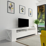 Comodă TV Sosruko, Diverse culori, 155x35x35 cm - Alb | SKU: 875ZNA3035 | Comodă TV Sosruko, 155x35x35 cm, varianta Alb, produs pentru amenajarea locuinței, disponibil online în România la CasaMob