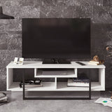Comodă TV Asal (120), Diverse culori, 119x35x40 cm - Alb - Negru | SKU: 875ZNA3045 | Comodă TV Asal (120), 119x35x40 cm, varianta Alb - Negru, produs pentru amenajarea locuinței, disponibil online în România la CasaMob