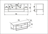 Comodă TV Asal (120), Diverse culori, 119x35x40 cm - Alb - Negru | SKU: 875ZNA3045 | Comodă TV Asal (120), 119x35x40 cm, varianta Alb - Negru, produs pentru amenajarea locuinței, disponibil online în România la CasaMob