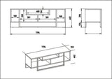 Comodă TV Asal (120), Diverse culori, 119x35x40 cm - Nuc - Negru | SKU: 875ZNA3047 | Comodă TV Asal (120), 119x35x40 cm, varianta Nuc - Negru, produs pentru amenajarea locuinței, disponibil online în România la CasaMob