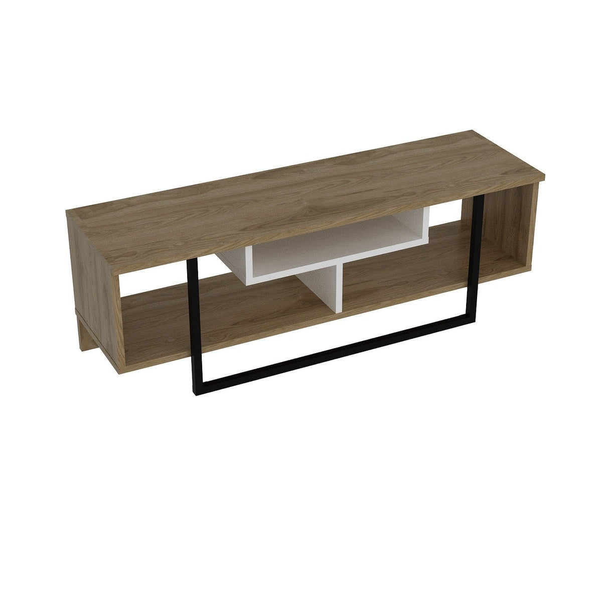 Comodă TV Asal (120), Diverse culori, 119x35x40 cm - Alb - Negru - Stejar | SKU: 875ZNA3048 | Comodă TV Asal (120), 119x35x40 cm, varianta Alb - Negru - Stejar, produs pentru amenajarea locuinței, disponibil online în România la CasaMob