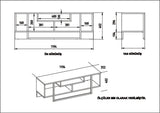 Comodă TV Asal (120), Diverse culori, 119x35x40 cm - Alb - Negru - Stejar | SKU: 875ZNA3048 | Comodă TV Asal (120), 119x35x40 cm, varianta Alb - Negru - Stejar, produs pentru amenajarea locuinței, disponibil online în România la CasaMob