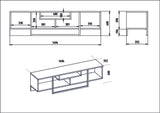 Comodă TV Asal (150), Diverse culori, 149x35x40 cm - Nuc - Negru | SKU: 875ZNA3051 | Comodă TV Asal (150), 149x35x40 cm, varianta Nuc - Negru, produs pentru amenajarea locuinței, disponibil online în România la CasaMob