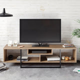 Comodă TV Asal (150), Diverse culori, 149x35x40 cm - Nuc - Negru | SKU: 875ZNA3051 | Comodă TV Asal (150), 149x35x40 cm, varianta Nuc - Negru, produs pentru amenajarea locuinței, disponibil online în România la CasaMob