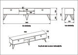 Comodă TV Lorenz, Nuc - Negru, Diverse dimensiuni - 180x35x46 cm | SKU: 875ZNA3053 | Comodă TV Lorenz, Nuc - Negru, varianta 180x35x46 cm, produs pentru amenajarea locuinței, disponibil online în România la CasaMob