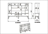 Comodă TV Lorenz, Nuc - Negru, Diverse dimensiuni - 180x35x136 cm | SKU: 875ZNA3054 | Comodă TV Lorenz, Nuc - Negru, varianta 180x35x136 cm, produs pentru amenajarea locuinței, disponibil online în România la CasaMob