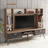 Comodă TV Lorenz, Nuc - Negru, Diverse dimensiuni - 180x35x136 cm | SKU: 875ZNA3054 | Comodă TV Lorenz, Nuc - Negru, varianta 180x35x136 cm, produs pentru amenajarea locuinței, disponibil online în România la CasaMob