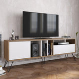 Comodă TV Mistico (180), Diverse culori, 180x36x59 cm - Nuc - Negru - Alb | SKU: 875ZNA3057 | Comodă TV Mistico (180), 180x36x59 cm, varianta Nuc - Negru - Alb, produs pentru amenajarea locuinței, disponibil online în România la CasaMob