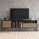 Comodă TV Mistico (180), Diverse culori, 180x36x59 cm - Nuc - Negru | SKU: 875ZNA3058 | Comodă TV Mistico (180), 180x36x59 cm, varianta Nuc - Negru, produs pentru amenajarea locuinței, disponibil online în România la CasaMob