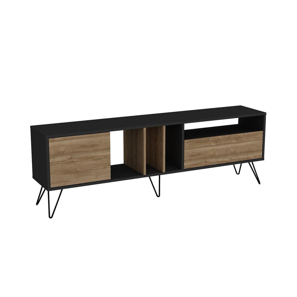 Comodă TV Mistico (180), Diverse culori, 180x36x59 cm - Nuc - Negru | SKU: 875ZNA3058 | Comodă TV Mistico (180), 180x36x59 cm, varianta Nuc - Negru, produs pentru amenajarea locuinței, disponibil online în România la CasaMob